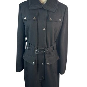 Laundry By Shelli Segal Black Trench Coat with Belt